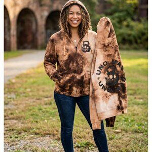 Tie Dye Zip Up Hoodie Size XS